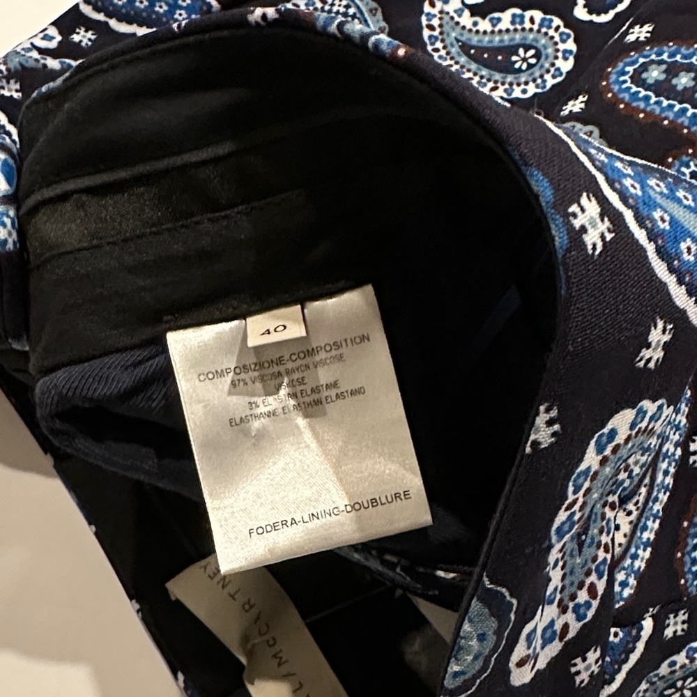 Stella McCartney Blue Paisley Women's Shorts 30” - Picture 7 of 10